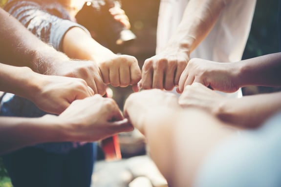 people working together