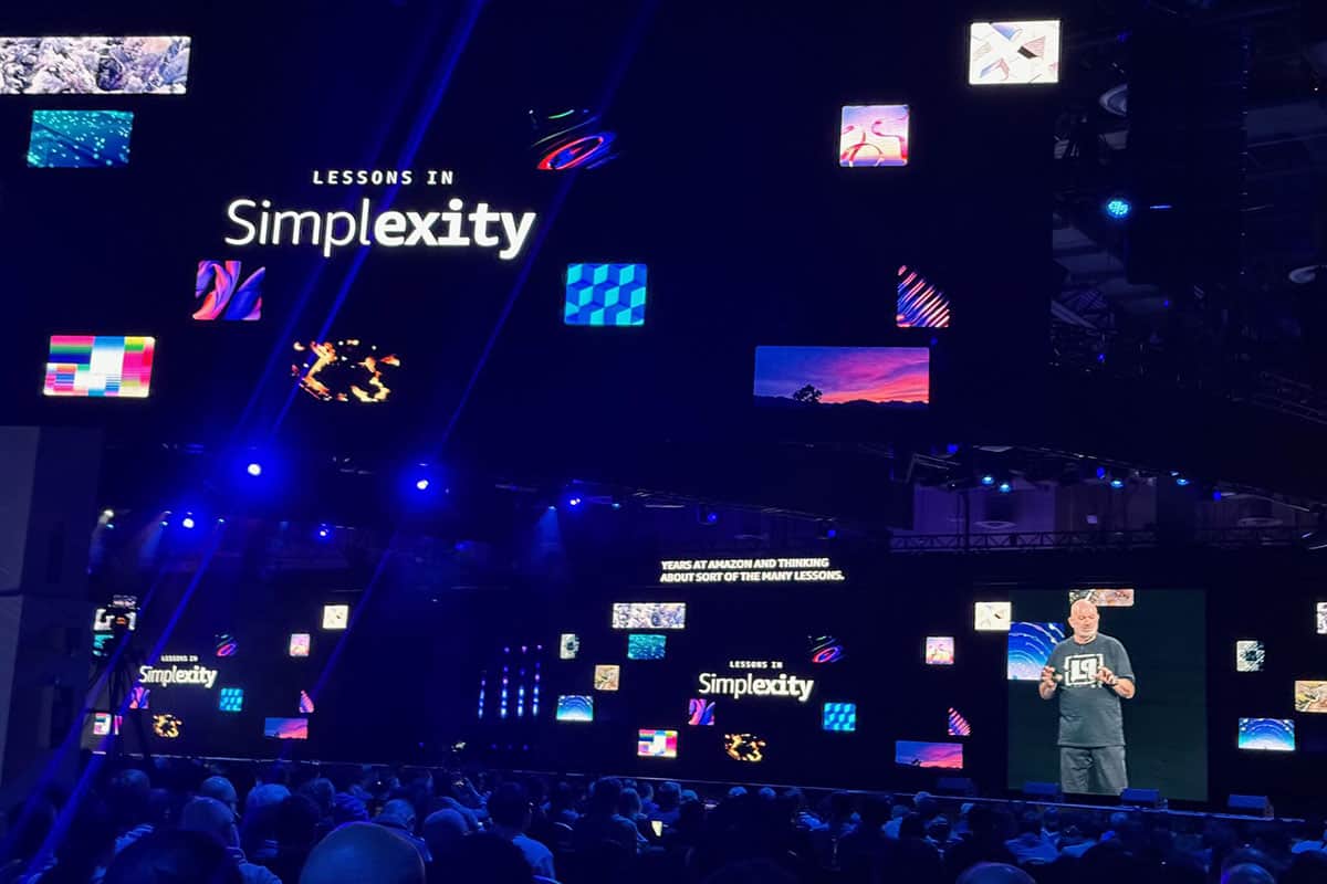 AWS re:Invent 2024 Dr Vogels Simplexity Keynote Stage