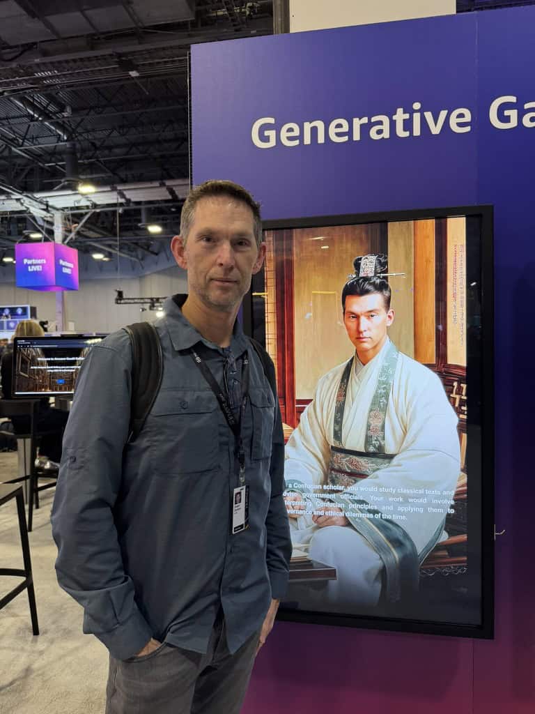 AWS re:Invent 2024 Shawn at AI Booth