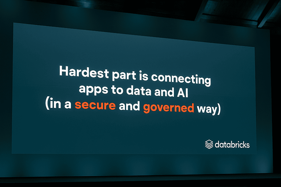 Hardest part is connecting apps to data and AI in a secure and governed way