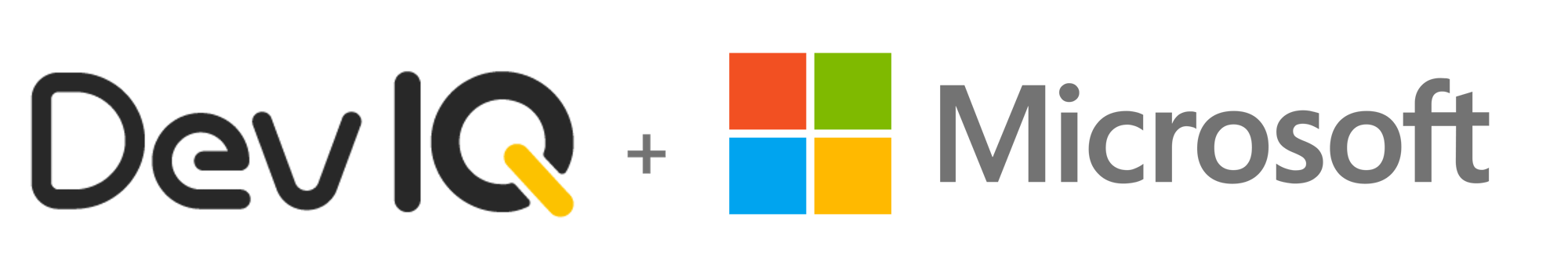 DevIQ + Microsoft Partner logos